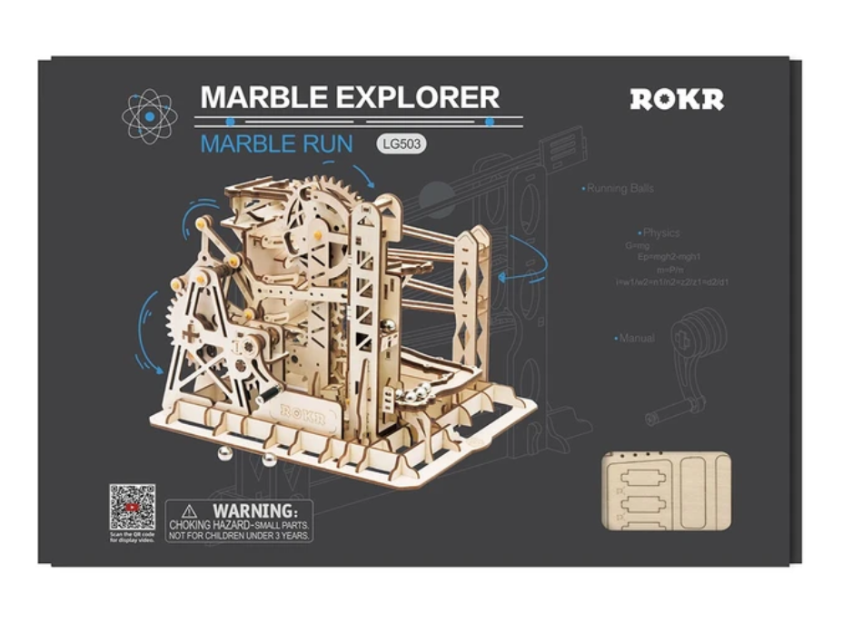 ROBOTIME Rokr 3D dřevěné puzzle Kuličková dráha: Explorer 260 dílků