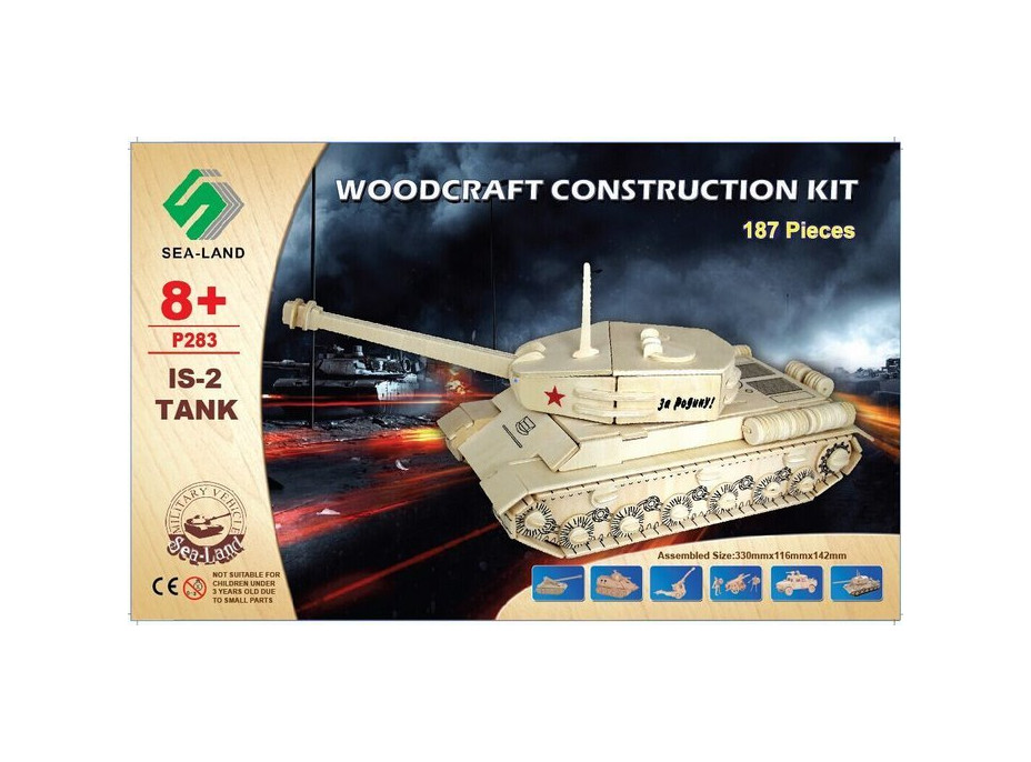 WOODEN TOY , WCK 3D puzzle Tank IS-2