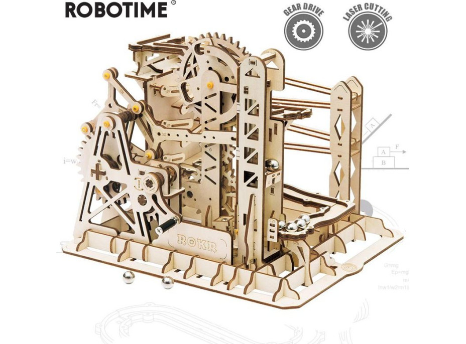 ROBOTIME Rokr 3D dřevěné puzzle Kuličková dráha: Explorer 260 dílků