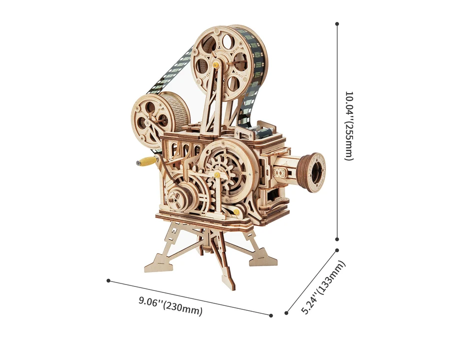 ROBOTIME Rokr 3D dřevěné puzzle Mechanický filmový projektor 183 dílků