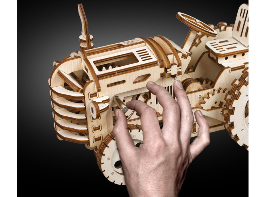 ROBOTIME Rokr 3D dřevěné puzzle Traktor 135 dílků