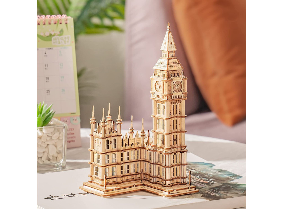 ROBOTIME Rolife Svítící 3D dřevěné puzzle Big Ben 220 dílků