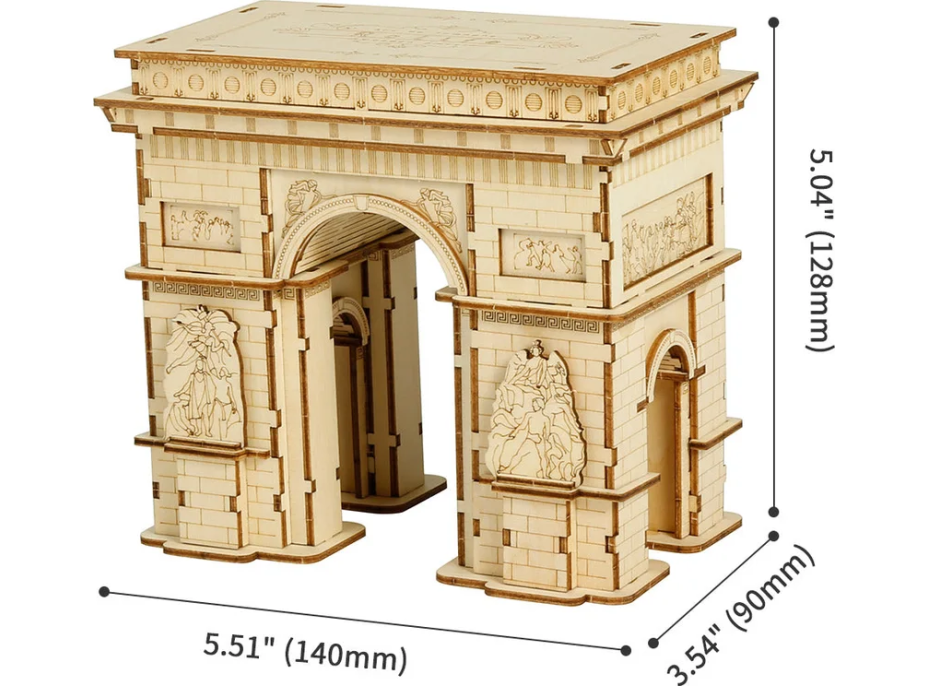 ROBOTIME Rolife 3D dřevěné puzzle Vítězný oblouk 118 dílků