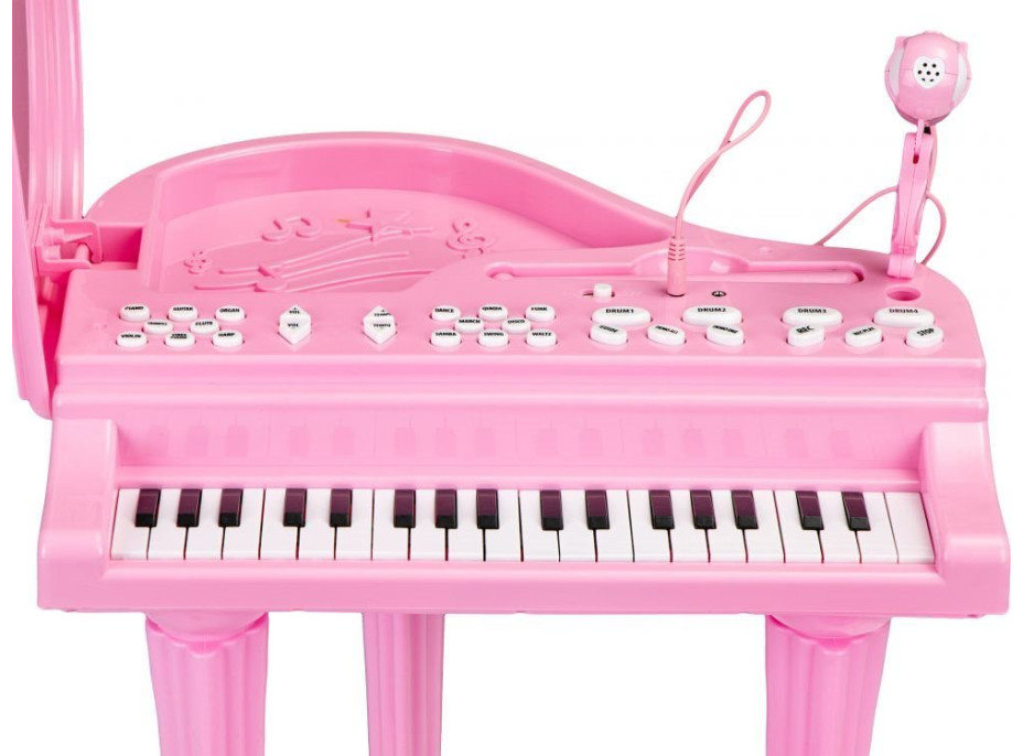 ECOTOYS Dětské elektrické piano růžové