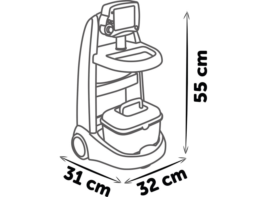 SMOBY Lékařský elektronický vozík s příslušenstvím