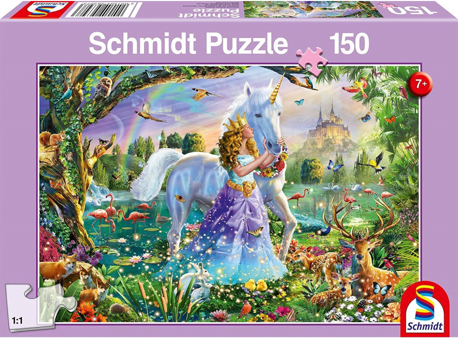 SCHMIDT Puzzle Princezna s jednorožcem 150 dílků