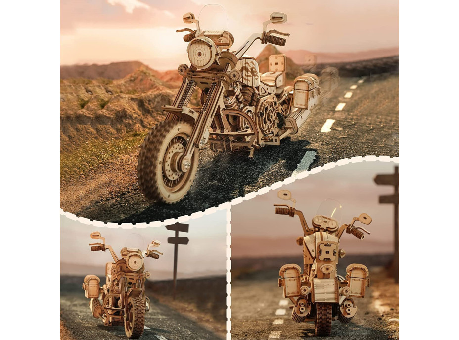 ROBOTIME Rokr 3D dřevěné puzzle Cruiser Motorcycle 420 dílků