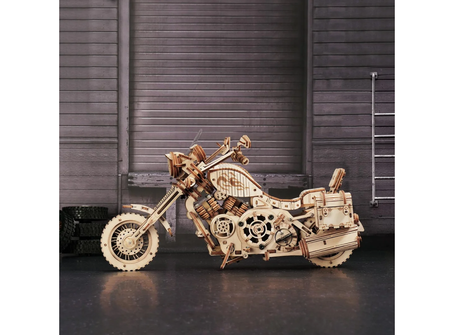 ROBOTIME Rokr 3D dřevěné puzzle Cruiser Motorcycle 420 dílků