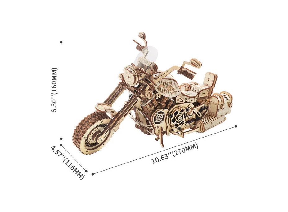 ROBOTIME Rokr 3D dřevěné puzzle Cruiser Motorcycle 420 dílků