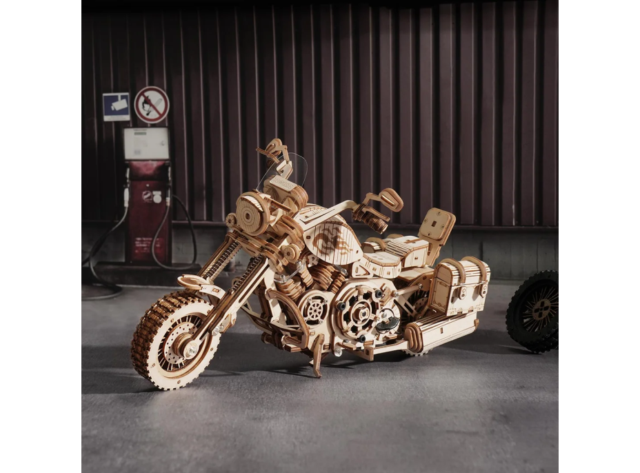 ROBOTIME Rokr 3D dřevěné puzzle Cruiser Motorcycle 420 dílků