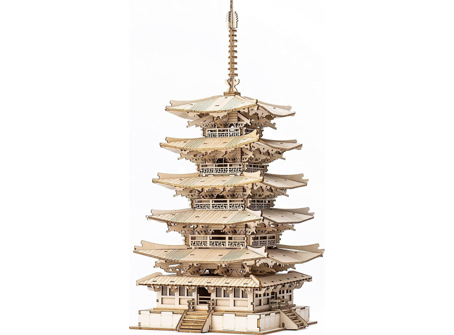 ROBOTIME Rolife 3D dřevěné puzzle Pětipatrová pagoda 275 dílků