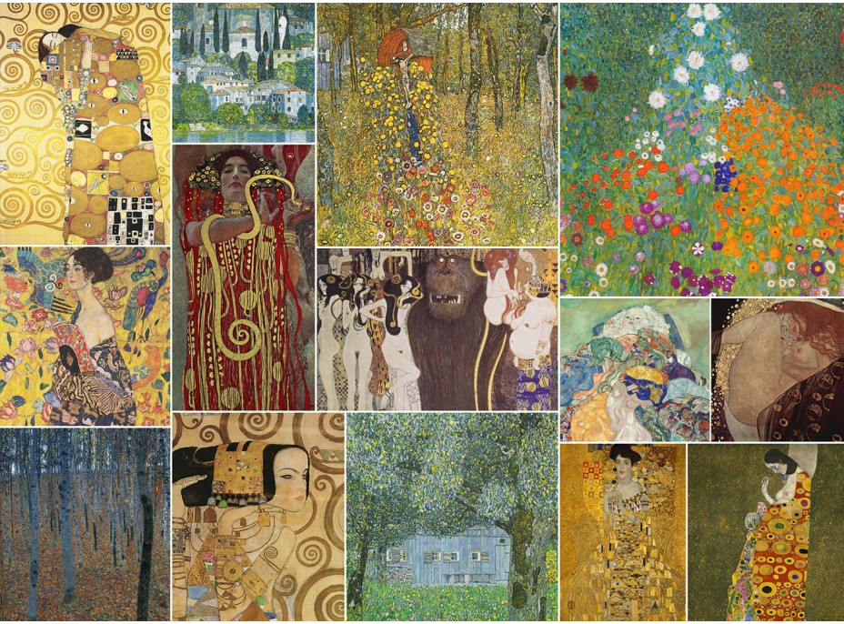 BLUEBIRD Puzzle Koláž obrazů: Gustav Klimt 6000 dílků