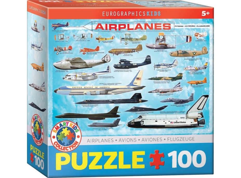 EUROGRAPHICS Puzzle Letadla 100 dílků