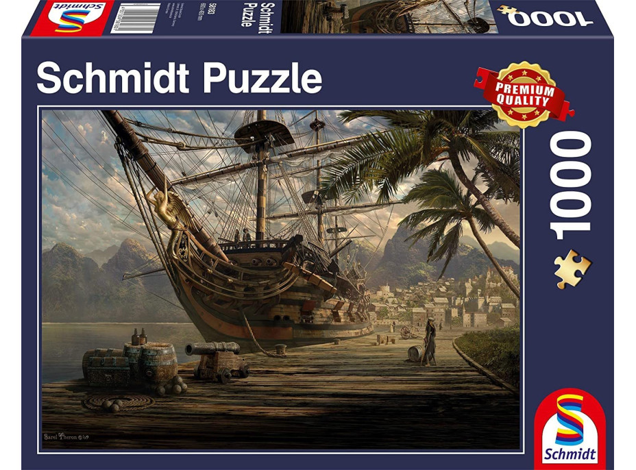 SCHMIDT Puzzle Loď v přístavu 1000 dílků