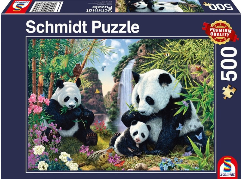 SCHMIDT Puzzle Pandy u vodopádu 500 dílků