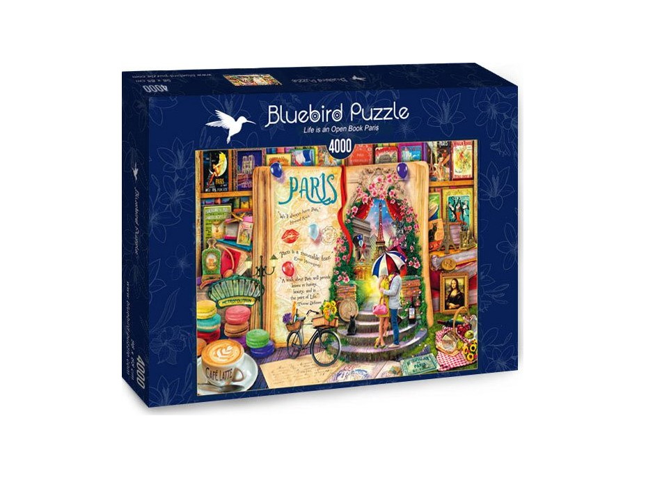 BLUEBIRD Puzzle Život jako otevřená kniha: Paříž 4000 dílků