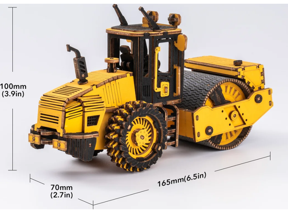 ROBOTIME Rokr 3D dřevěné puzzle Silniční válec 149 dílků