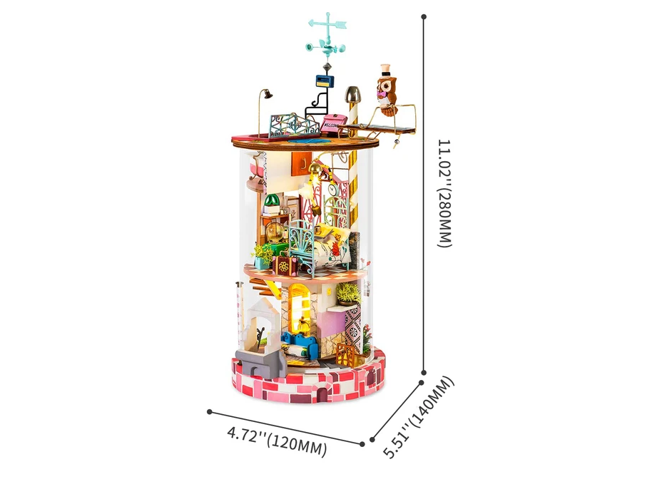 ROBOTIME Rolife DYI Mysterious World: Květinový dům s LED osvětlením