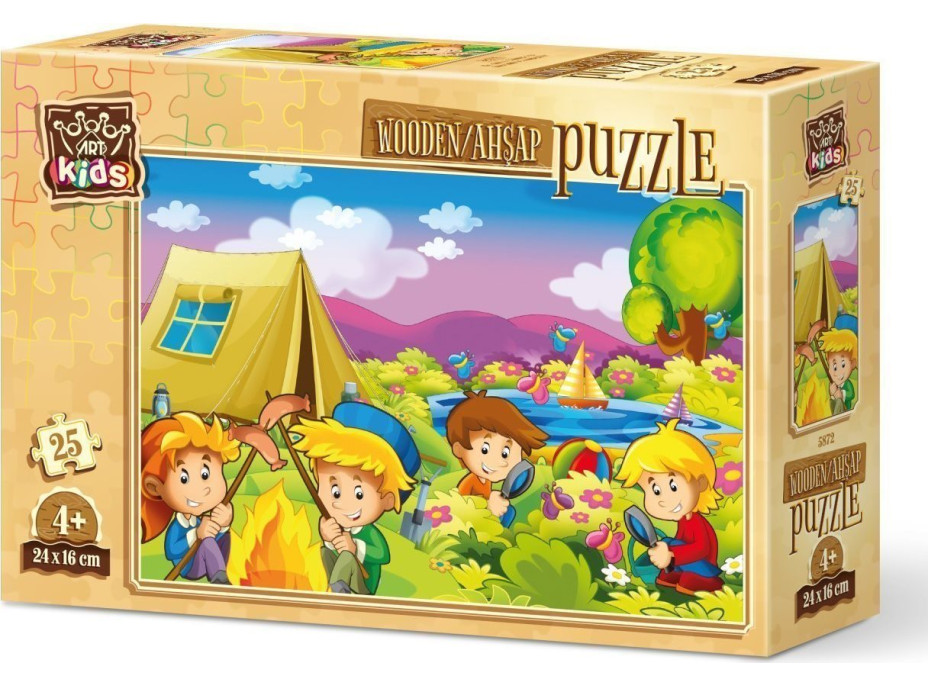 ART PUZZLE Dřevěné puzzle Zvědaví táborníci 25 dílků