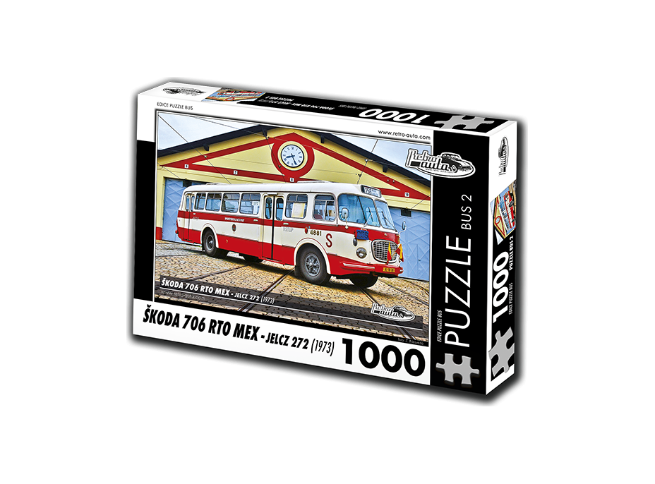 RETRO-AUTA Puzzle BUS č. 2 Škoda 706 RTO MEX (1973) 1000 dílků