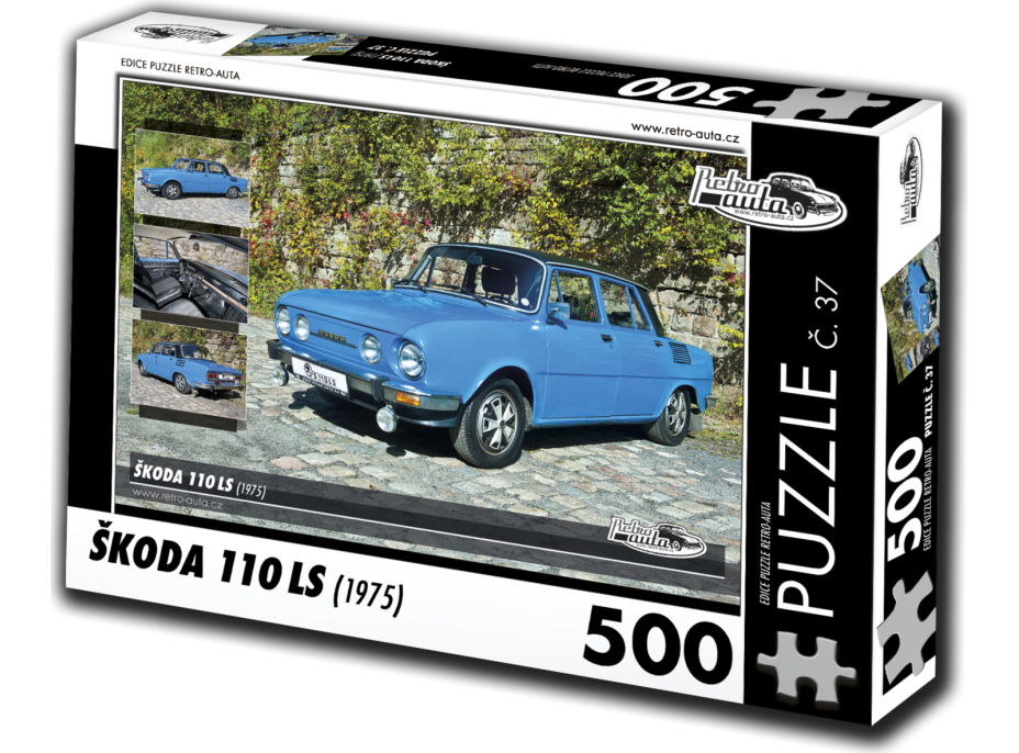 RETRO-AUTA Puzzle č. 37 Škoda 110 LS (1975) 500 dílků