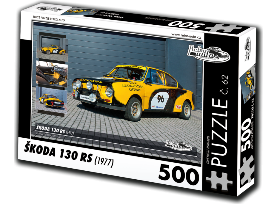 RETRO-AUTA Puzzle č. 62 Škoda 130 RS (1977) 500 dílků