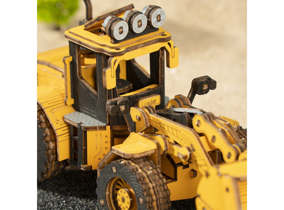 ROBOTIME Rokr 3D dřevěné puzzle Buldozer 211 dílků