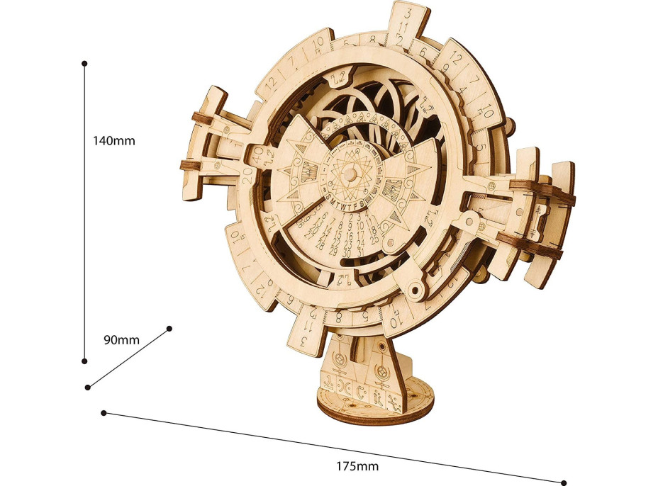 ROBOTIME Rokr 3D dřevěné puzzle Věčný kalendář 52 dílků