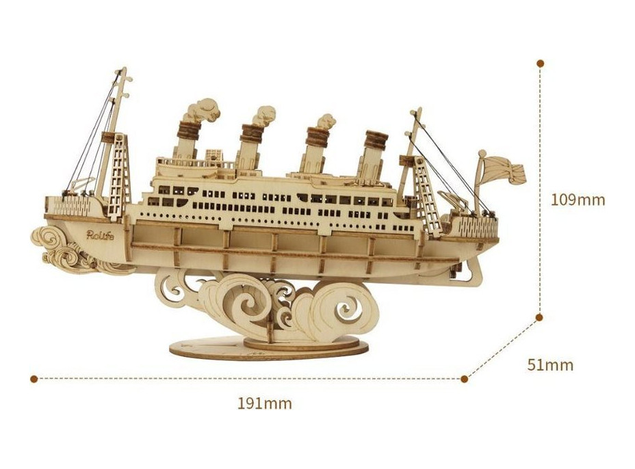 ROBOTIME Rolife 3D dřevěné puzzle Výletní loď 145 dílků