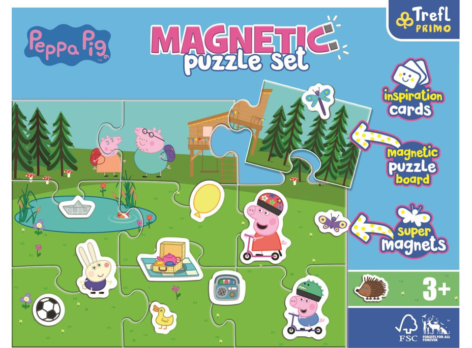 TREFL Magnetická puzzle sada Prasátko Pepina