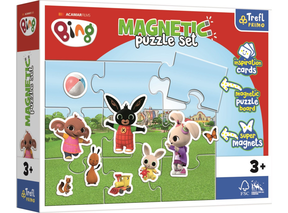 TREFL Magnetická puzzle sada Zábavný svět králíčka Binga