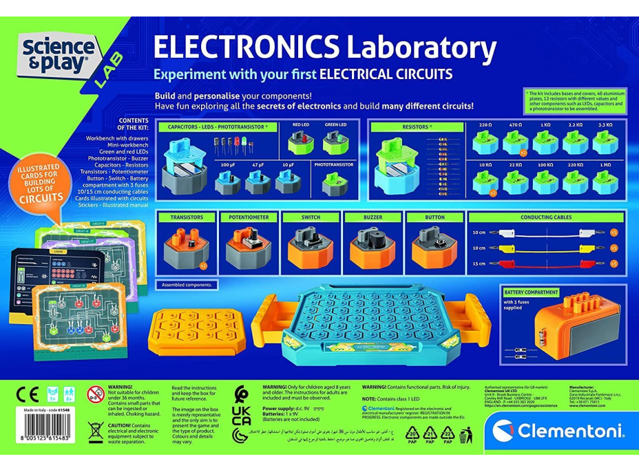 CLEMENTONI Science&Play Elektronická laboratoř: Elektrické obvody