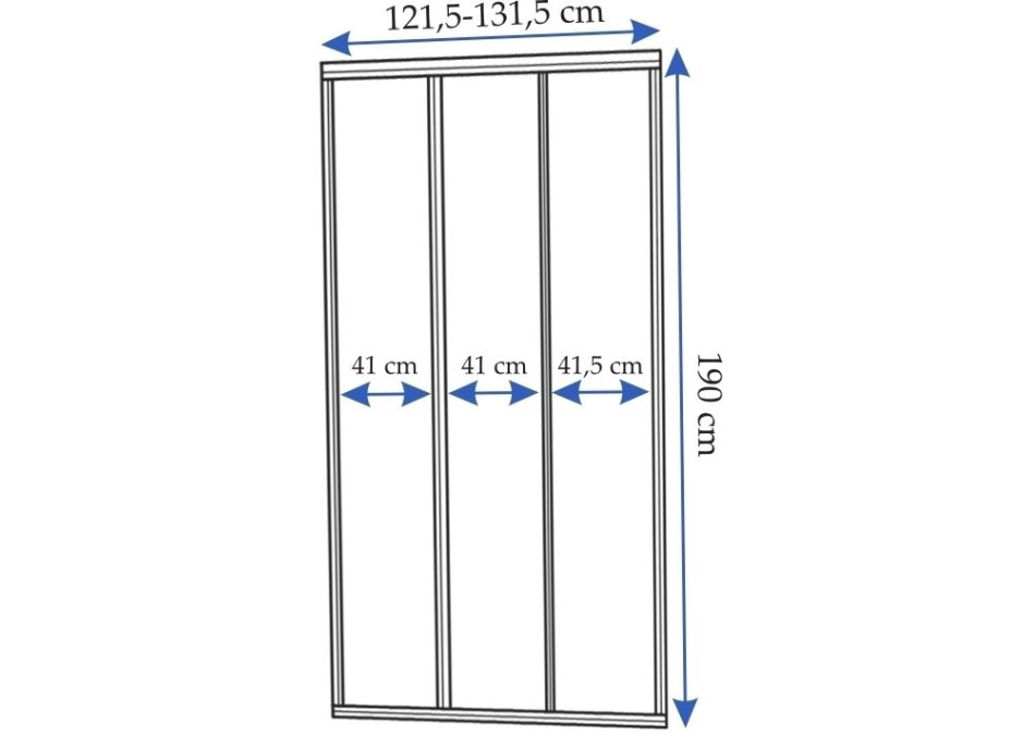 Sprchové dveře MAXMAX Rea ALEX 130 cm