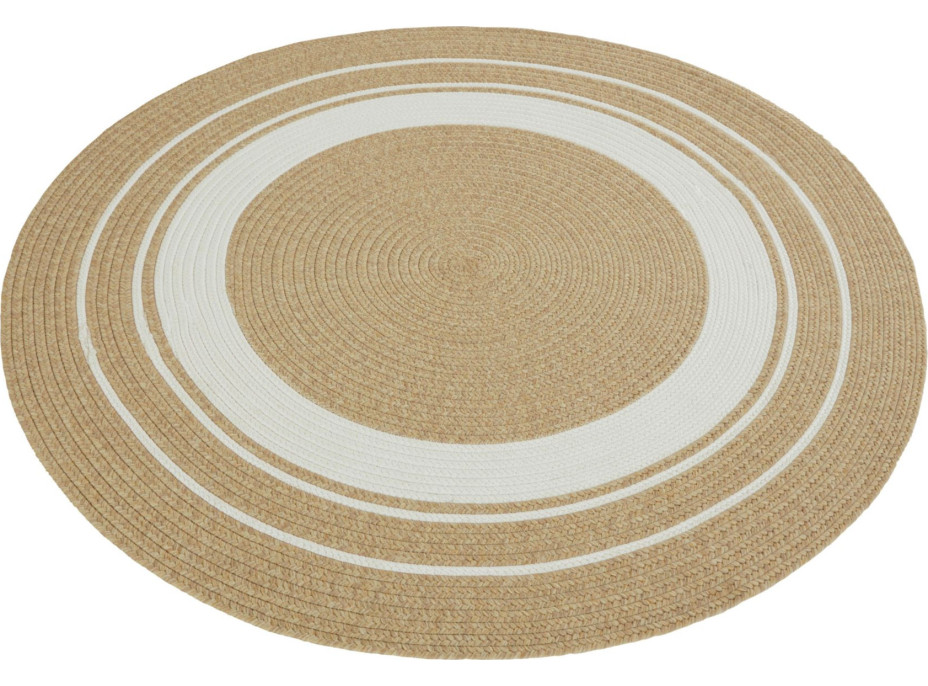 Kusový koberec Braided 105556 Creme Beige kruh