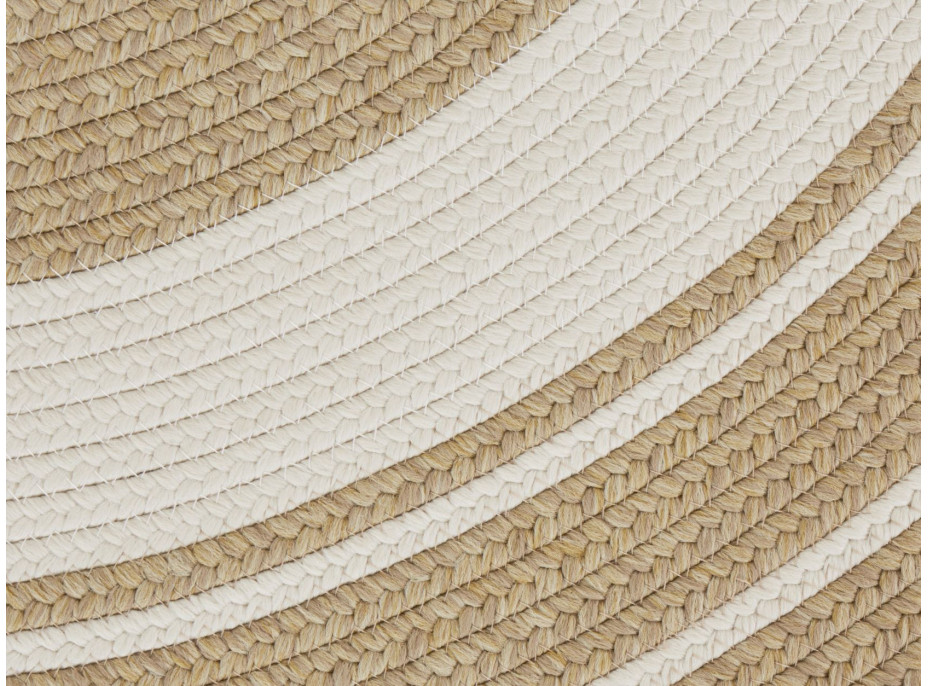 Kusový koberec Braided 105556 Creme Beige kruh