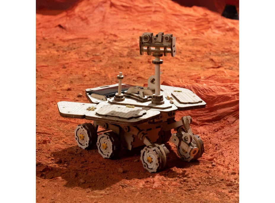 ROBOTIME Rokr 3D dřevěné puzzle Planetární vozítko Vagabond Rover na solární pohon 153 dílků