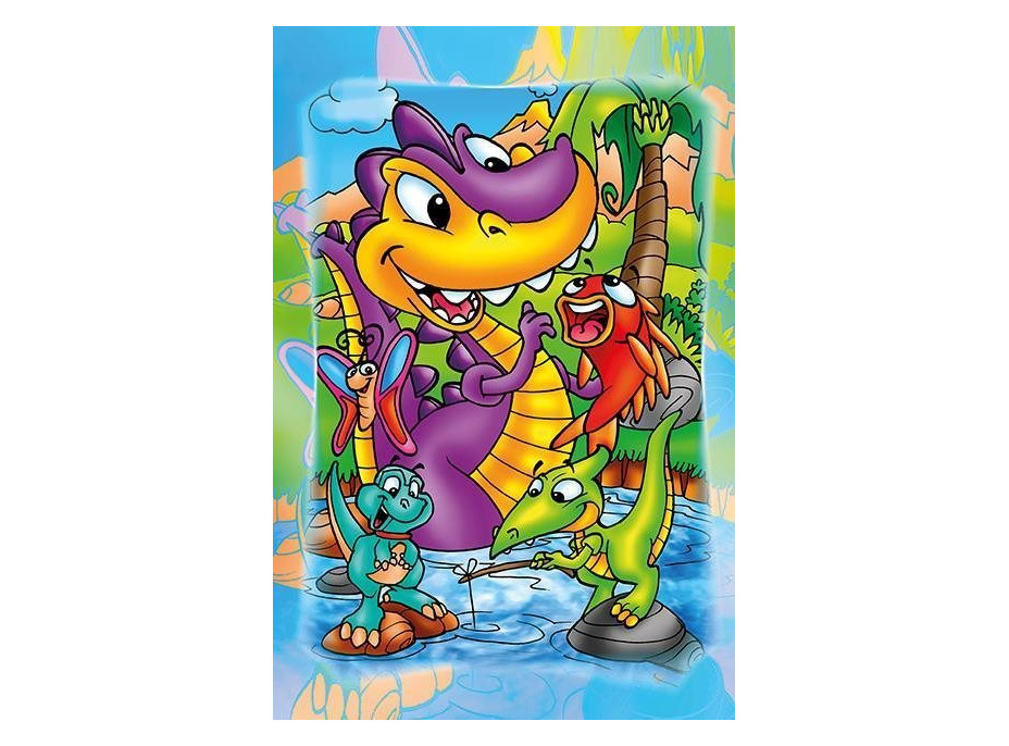 ART PUZZLE Dřevěné puzzle Dinosauři na rybách 16 dílků