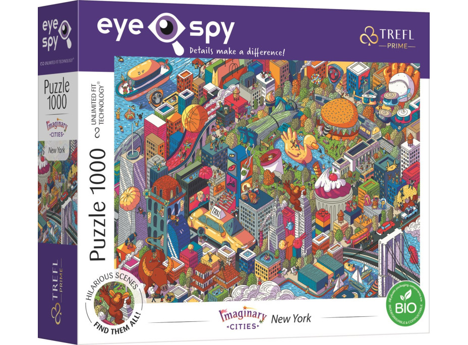 TREFL Puzzle UFT Eye-Spy Imaginary Cities: New York, USA 1000 dílků