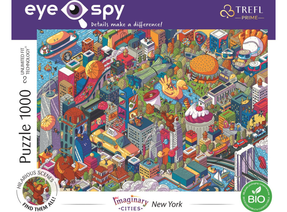 TREFL Puzzle UFT Eye-Spy Imaginary Cities: New York, USA 1000 dílků