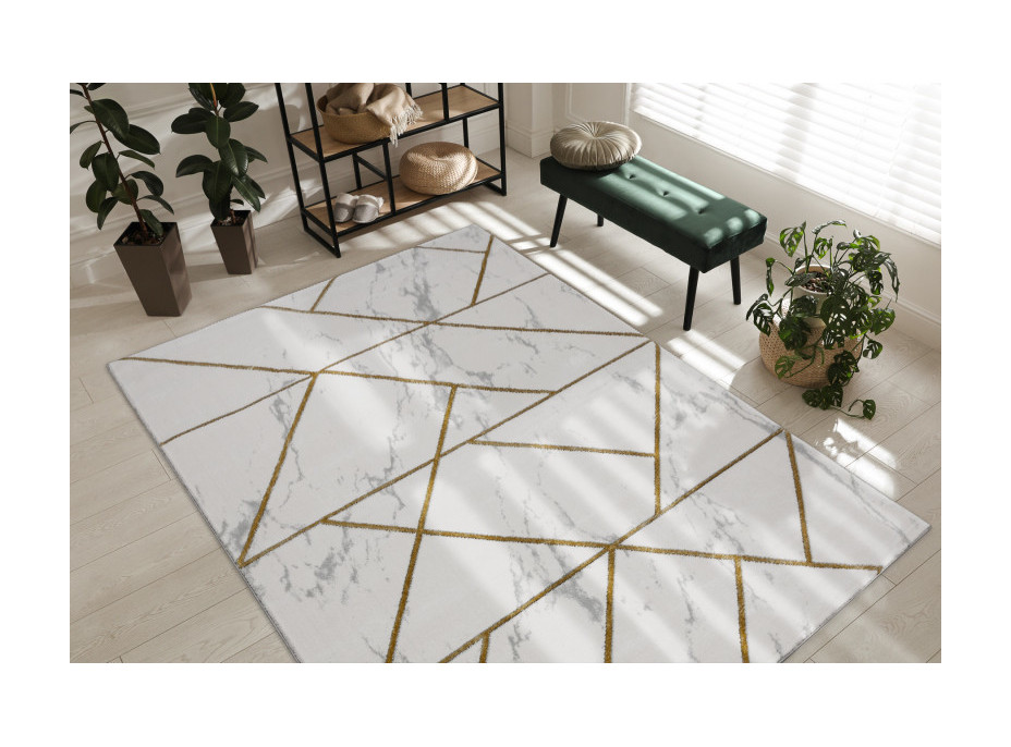 Kusový koberec Emerald geometric 1012 cream and gold