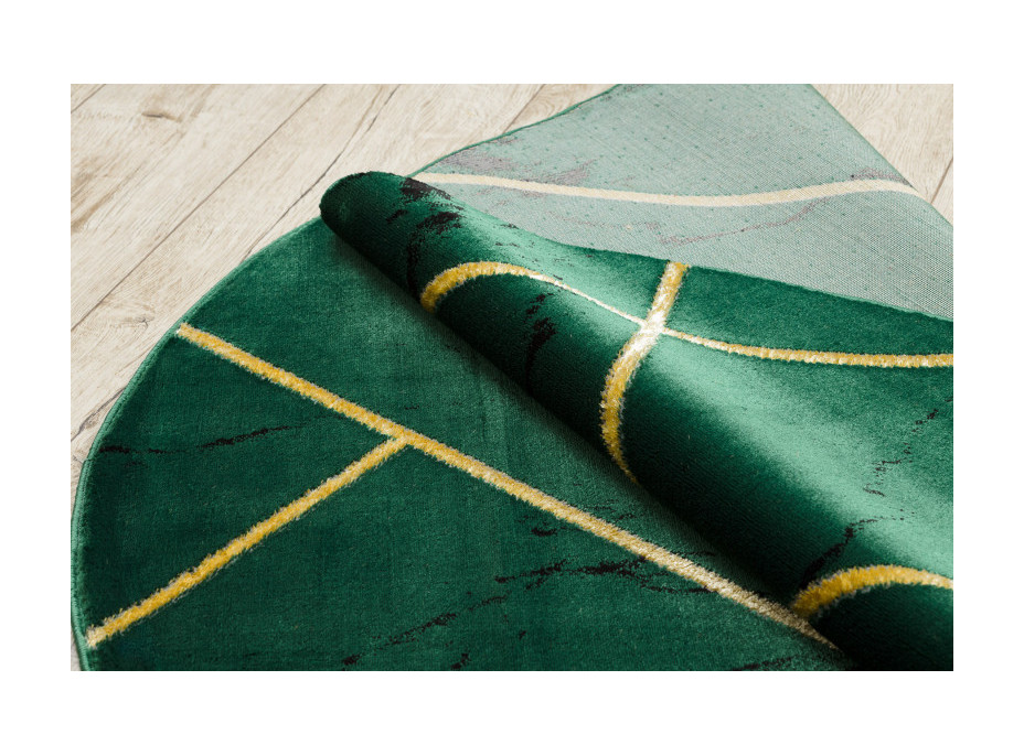 Kusový koberec Emerald geometric 1012 green and gold kruh