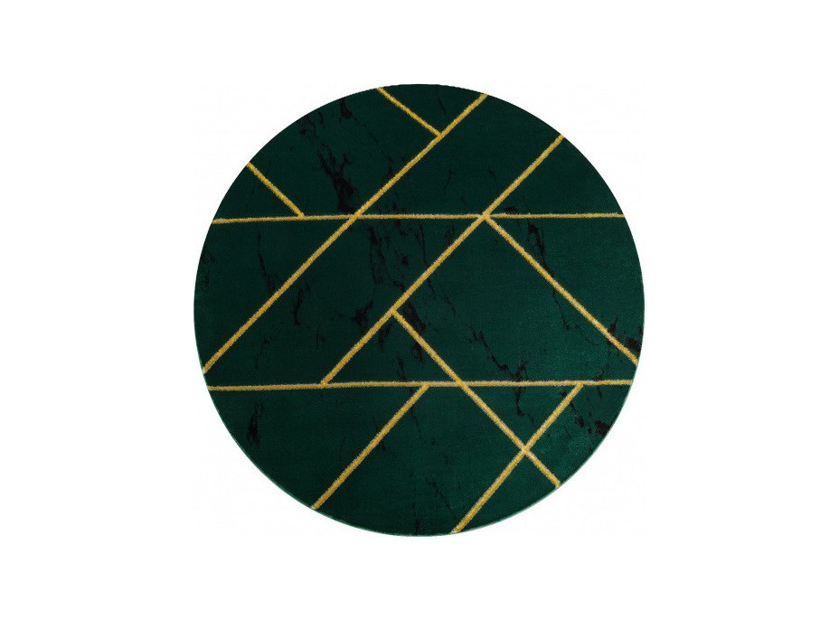 Kusový koberec Emerald geometric 1012 green and gold kruh