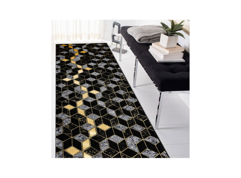 Běhoun Gloss 400B 86 3D geometric black/gold