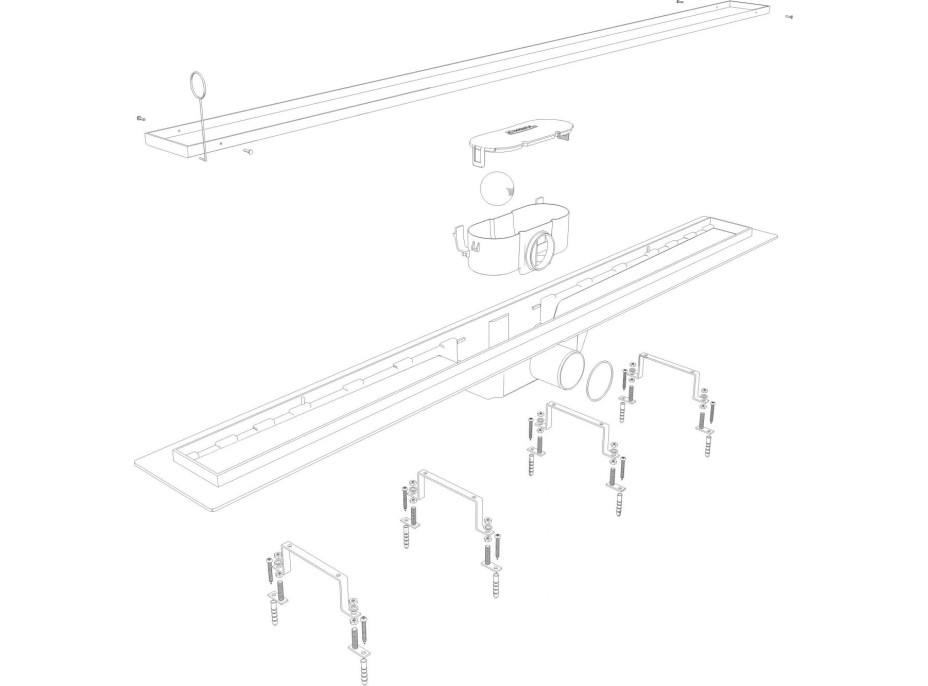 Odtokový žlab STANDARDline BLACK